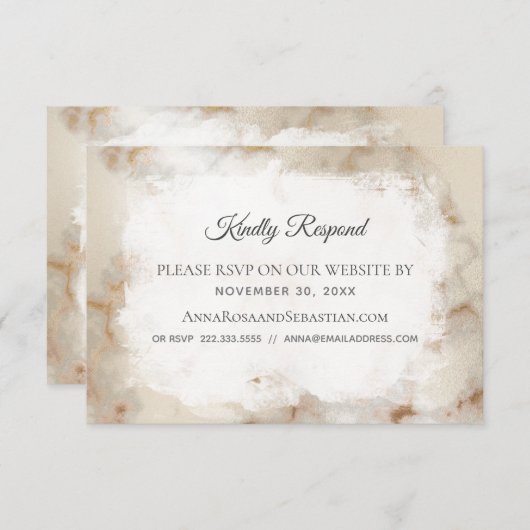 *~* QR-Code Website AR2 Wedding RSVP Begleitkarte (Vorne/Hinten)