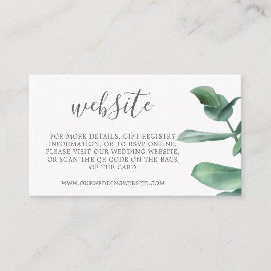 QR-Code-Website Begleitkarte (Vorderseite)