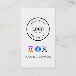 QR code website Custom logo Business Social Media Visitenkarte