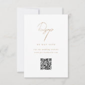 QR Code Website Elegantes Minimalistisches Script RSVP Karte (Vorderseite)