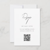 QR-Code-Website Elegantes Minimalistisches Skript  RSVP Karte (Vorderseite)