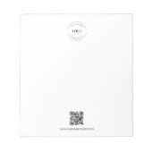 QR CODE-Website für einfaches Business-Logo Notizblock (Vorderseite)