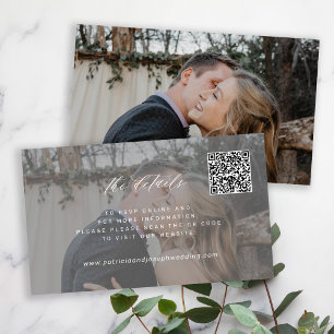 QR-CODE-Website für Hochzeiten - Mindestangaben zu Begleitkarte