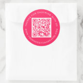 QR-Code Website für kleine Unternehmen Name Diva P Runder Aufkleber (Tasche)