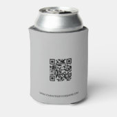 QR-Code-Website für Unternehmen Grau, benutzerdefi Dosenkühler (Kanne Rückseite)