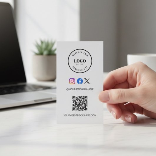 QR-Code-Website Individuelles Logo Geschäft Sozial Visitenkarte