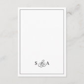 QR Code Website Klassischer RSVP für Schwarz und W Begleitkarte (Rückseite)