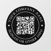 QR Code Website Link Black Business Fensteraufkleber (Blatt)