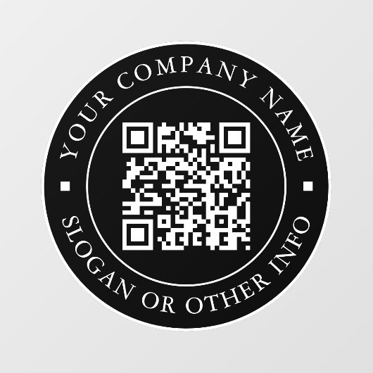 QR Code Website Link Black Business Fensteraufkleber (Blatt)