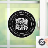 QR Code Website Link Black Business Fensteraufkleber (Zuhause)