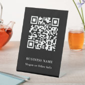 QR-Code-Website Link Black Modern Business Sockelschild (In Situ)