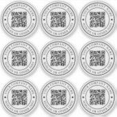 QR Code Website Link Circle Business Custom Clear Aufkleber (Vorderseite)