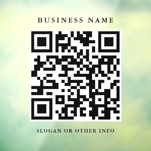 QR-Code Website Link Einfache Business-Window-Verk Fensteraufkleber (Blatt 3)