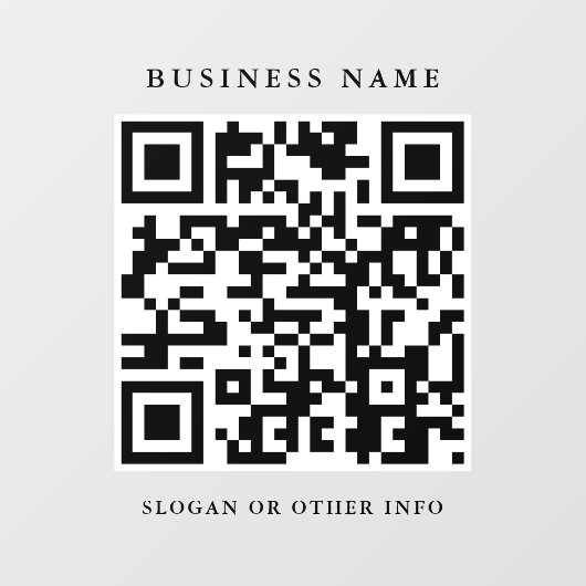 QR-Code Website Link Einfache Business-Window-Verk Fensteraufkleber (Blatt)