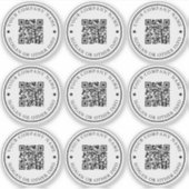 QR-Code-Website-Link Runde Business Custom Clear Aufkleber (Vorderseite)