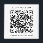 QR Code Website Link Schwarz & Weiß Business Magnet<br><div class="desc">Erstellen Sie mit einem QR-Code-Weblink Ihren eigenen,  individuellen Business-Magneten. Klicken Sie auf die SCHALTFLÄCHE BLAUE DESIGN TOOL,  um eine erweiterte Anpassung dieses Designs zu erhalten.</div>