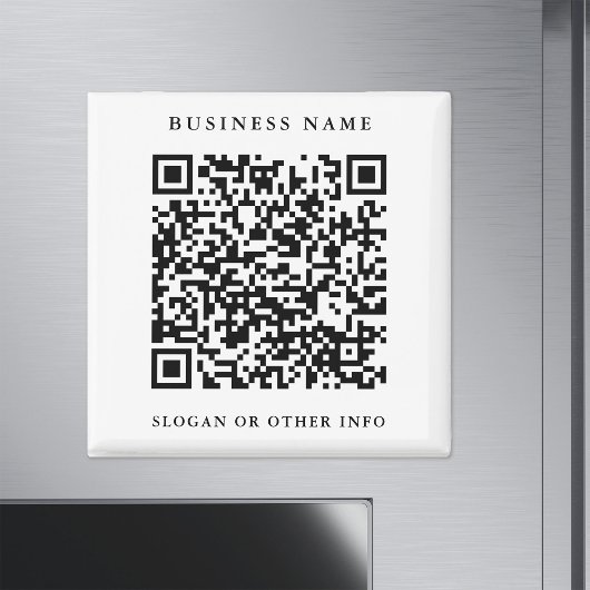 QR-Code-Website-Link Schwarz & Weiß Geschäftlich Magnet