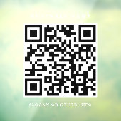 QR-Code-Website-Link Weißes Skript Einfache Geschä Fensteraufkleber (Blatt 3)