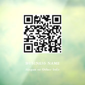 QR Code Website Link White Script Business Fensteraufkleber (Blatt 3)