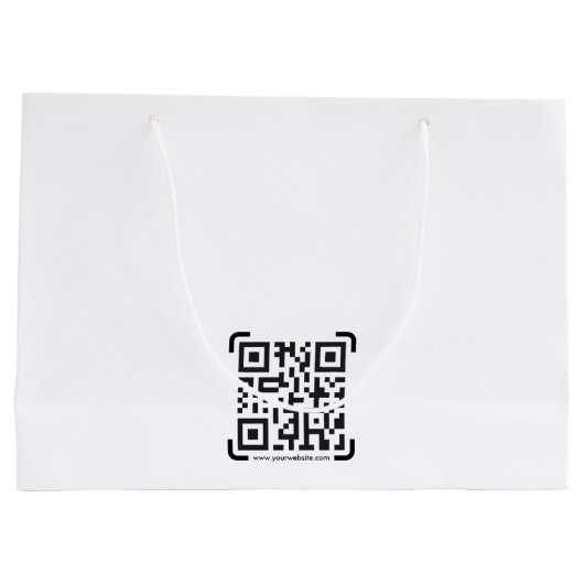 QR-Code-Website-Logo für Business Scan - einfach Große Geschenktüte (Rückseite)