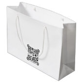QR-Code-Website-Logo für Business Scan - einfach Große Geschenktüte (Rückseite Schrägansicht)