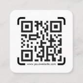 QR-Code-Website-Logo für Business Scan - einfach Quadratische Visitenkarte (Vorderseite)