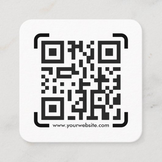 QR-Code-Website-Logo für Business Scan - einfach Quadratische Visitenkarte (Vorderseite)