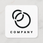 QR-Code-Website-Logo für Business Scan - einfach Quadratische Visitenkarte (Rückseite)