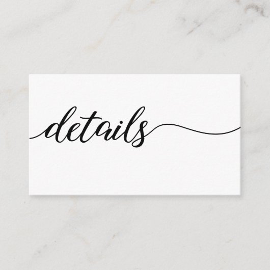 QR-Code-Website Minimalistische Hochzeitsdetails K Begleitkarte (Vorderseite)