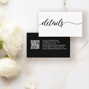 QR-Code-Website Minimalistische Hochzeitsdetails K Begleitkarte