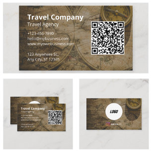 QR-Code-Website Reiseagentur Visitenkarte