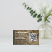 QR-Code-Website Reiseagentur Visitenkarte (Stehend Vorderseite)
