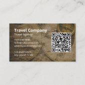 QR-Code-Website Reiseagentur Visitenkarte (Vorderseite)