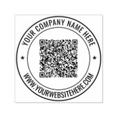 QR-Code-Website Runde selbstfärbende Briefmarke Permastempel (Design)