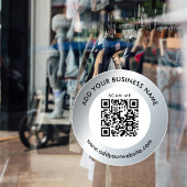QR-Code-Website Silver Car Window Decal Aufkleber