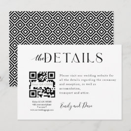 QR CODE-Website-Umschließungskarte für Hochzeiten Begleitkarte