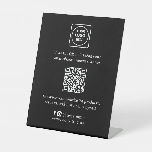 QR-Code | Website zum Thema Scan Me Business Sockelschild (Vorderseite)