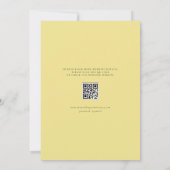 QR Code Wedding Botanical Lemon Greenerity Wreath Einladung (Rückseite)