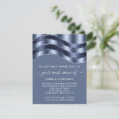 QR Code Wedding Brautparty Blue Navy (Stehend Vorderseite)