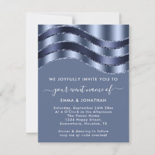QR Code Wedding Brautparty Blue Navy