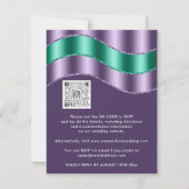 QR Code Wedding Brautparty Lila Emerald (Rückseite)