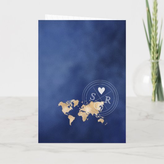 QR Code Wedding Destination Passport Karte Mexiko (Rückseite)