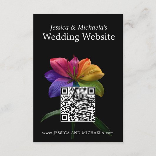 🌈QR code wedding DETAILS Begleitkarte (Vorderseite)