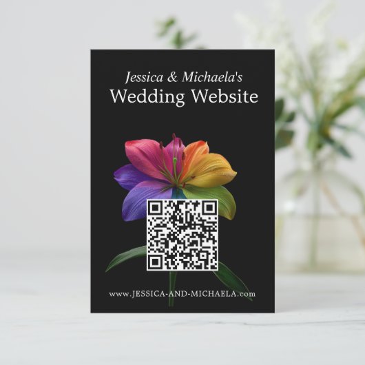 🌈QR code wedding DETAILS Begleitkarte (Stehend Vorderseite)