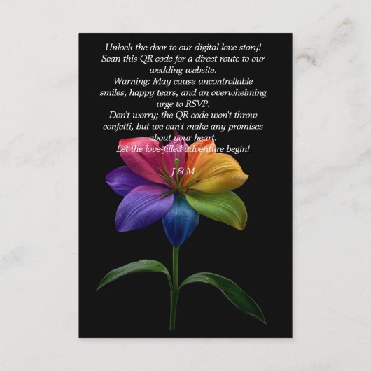 🌈QR code wedding DETAILS Begleitkarte (Rückseite)