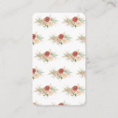 QR Code Wedding Details Boho Gold Foliage Begleitkarte (Rückseite)