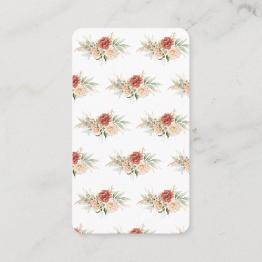 QR Code Wedding Details Boho Gold Foliage Begleitkarte (Rückseite)