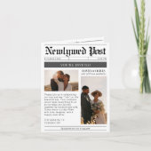 QR Code Wedding Details Newspaper Wedding Einladung (Vorderseite)