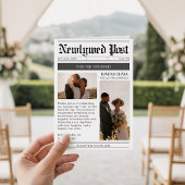 QR Code Wedding Details Newspaper Wedding Einladung