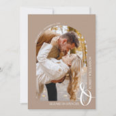 QR Code Wedding Foto Tan Save the Date (Vorderseite)